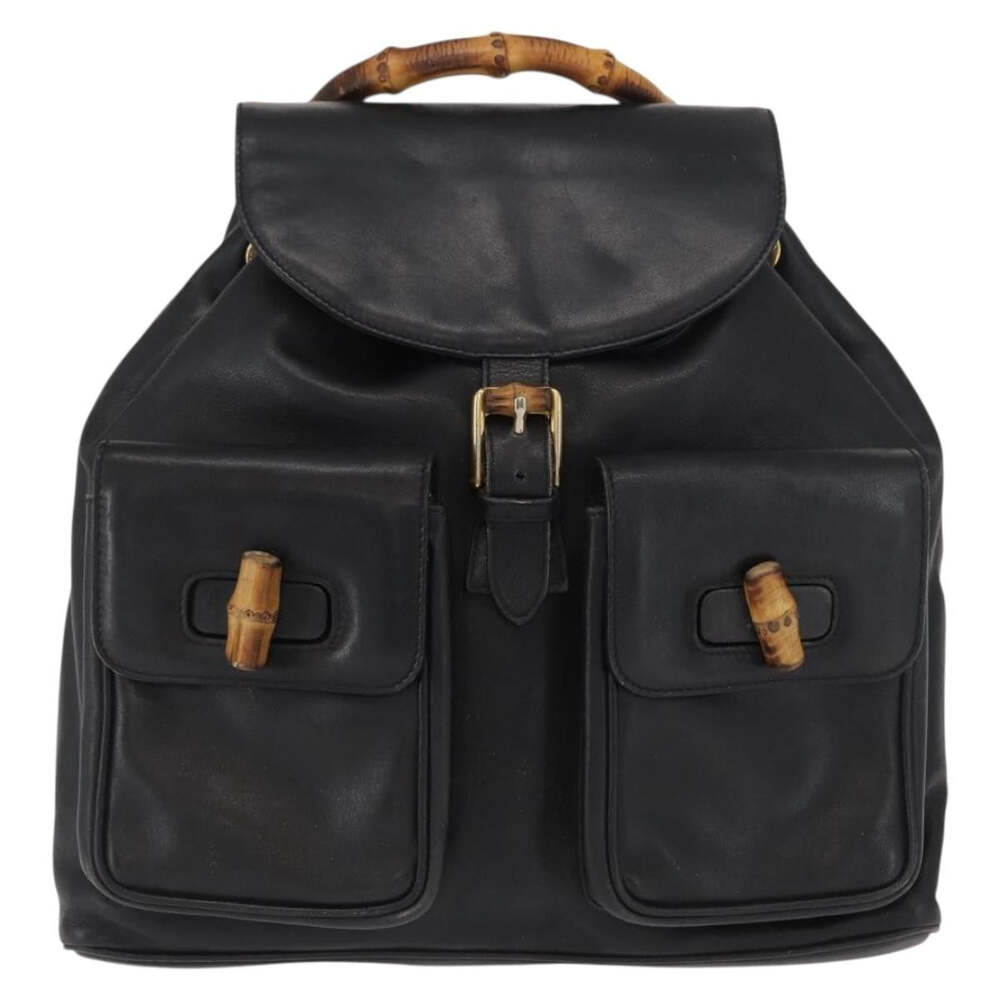Gucci Vintage Bamboo Backpack Leather #326363G73B